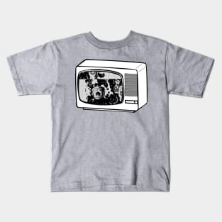 Retro Lofi TV Glitch Art Kids T-Shirt